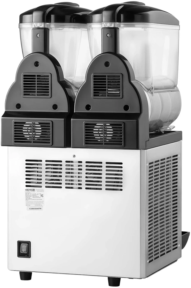 Vevor Komercinė šaldytų gėrimų gamykla 15L x 2 talpa