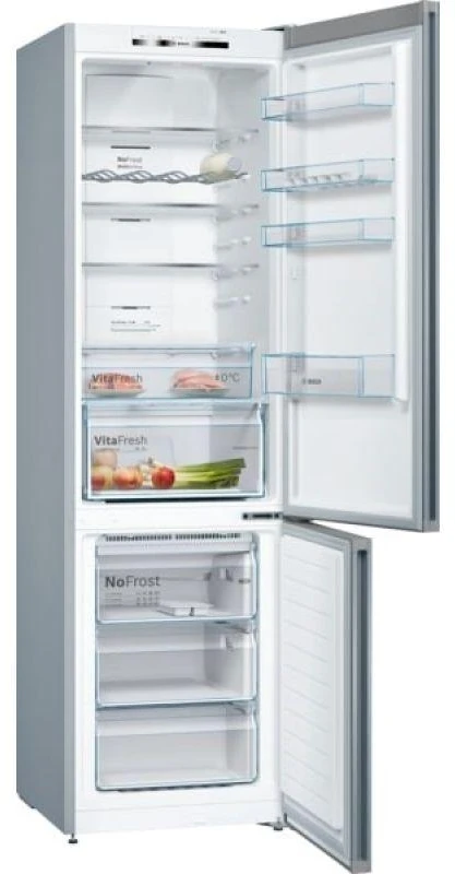 Bosch Serie 4 KGN39VIEB Šaldytuvas-Šaldiklis Freestanding 368 L E Stainless Steel
