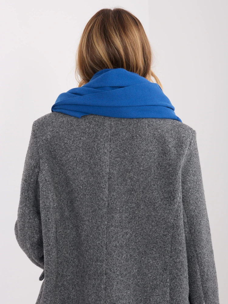 Wool Fashion Italia Mėlynas moteriškas šalikas: Dydis - Universalus