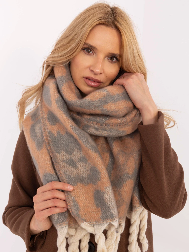 Wool Fashion Italia Šiltas minkštas moteriškas šalikas: Dydis - Universalus