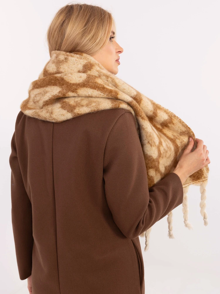 Wool Fashion Italia Rudas minkštas ilgas šalikas: Dydis - Universalus