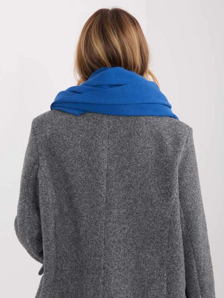 Wool Fashion Italia Mėlynas moteriškas šalikas: Dydis - Universalus