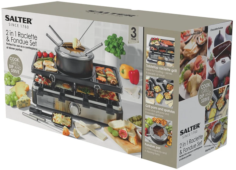 Salter 2 in 1 rakleto ir fondiu rinkinys EK4513VDE