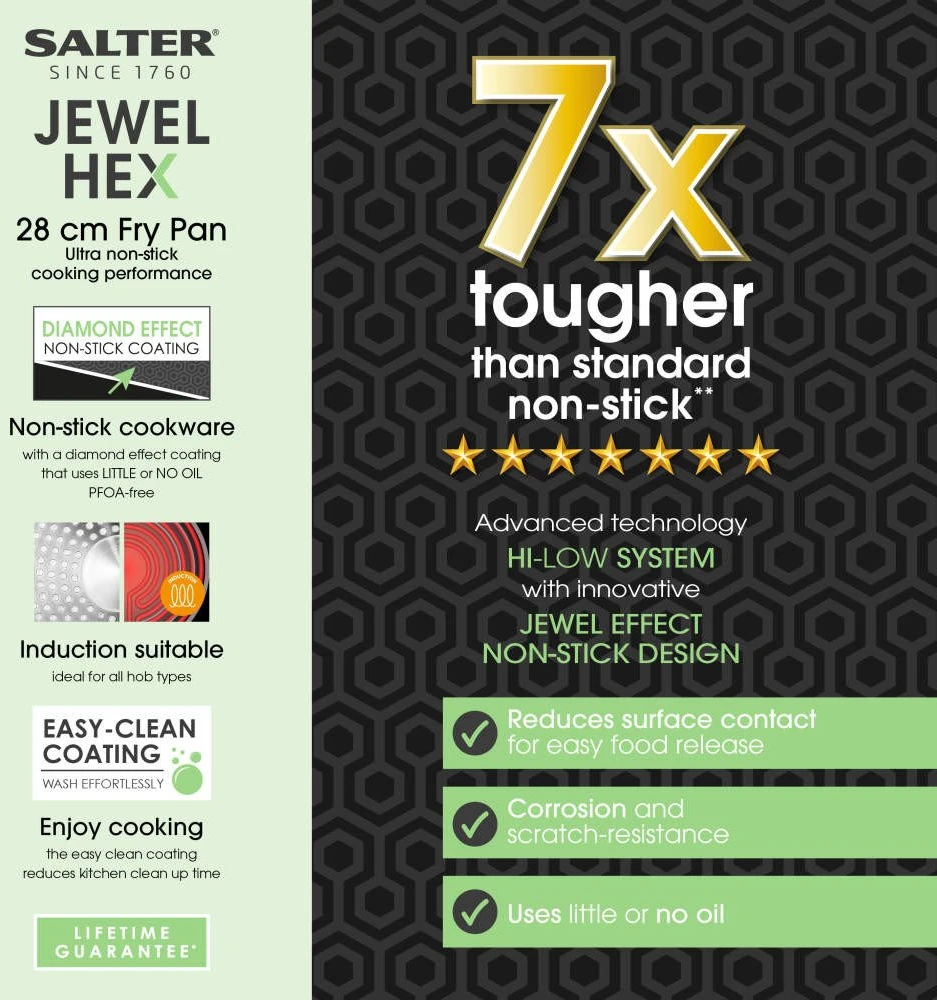 Salter Jewel Hex BW11621SA3 28 cm keptuvė
