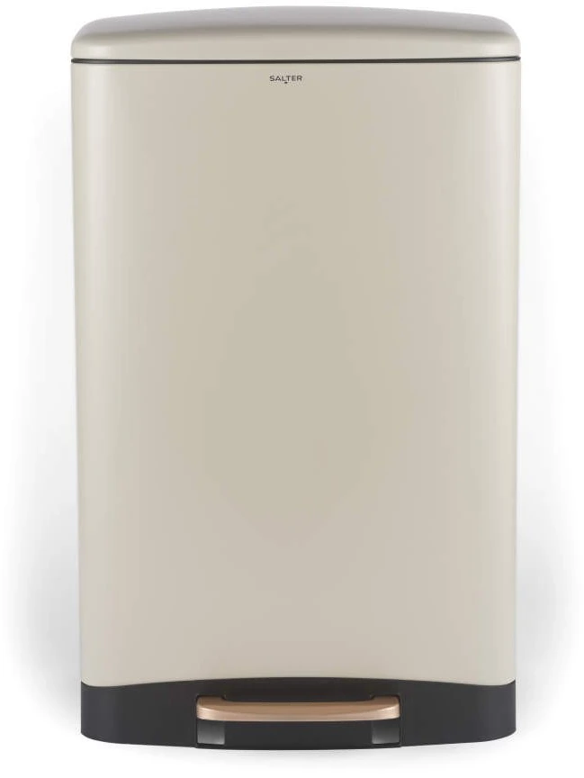 Salter Pebble 50 l pedalinė šiukšliadėžė, smėlio spalvos
