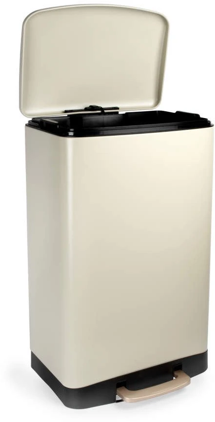 Salter Pebble 50 l pedalinė šiukšliadėžė, smėlio spalvos