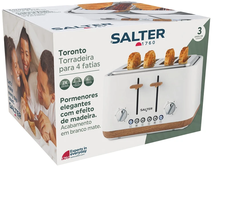 Salter Toronto 4 riekelių skrudintuvas, baltas