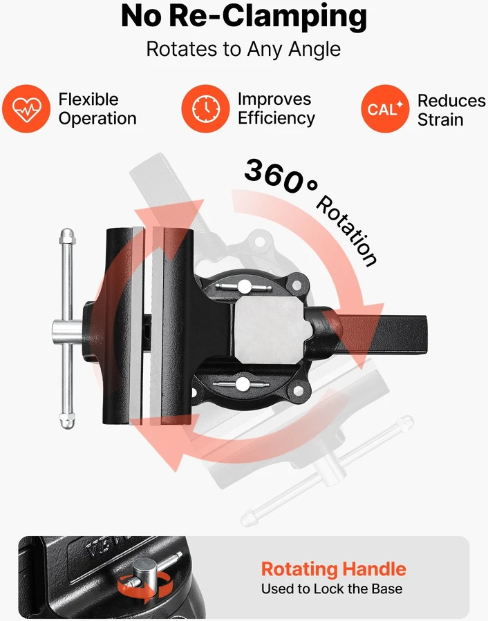 Šaltkalvio spaustuvai VEVOR 9510, 254 mm žiočių plotis
