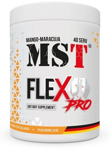 Sąnarių ir jungiamojo audinio papildas MST Flex Pro 420 g, mango ir pasiflorų skonio