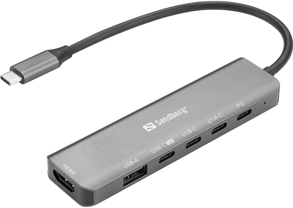 Sandberg USB-C 6-in-1 MediaDock dokas