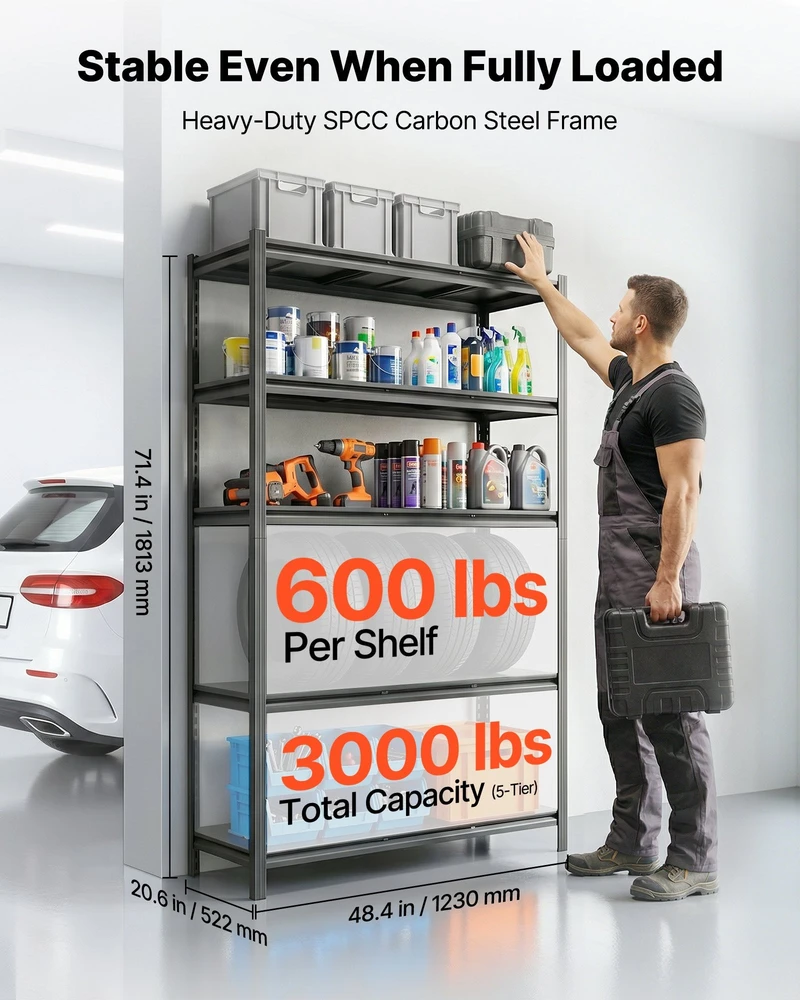 Sandėliavimo lentyna VEVOR SS4820HA, 1360,8kg keliamoji galia