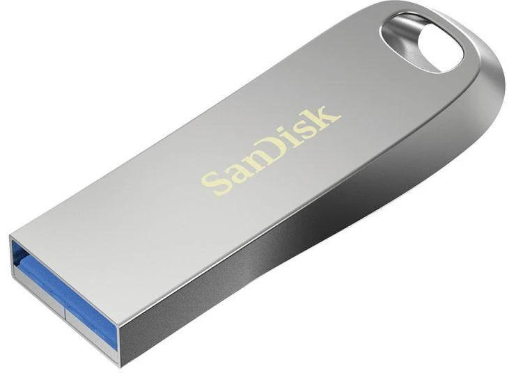 Ausinės SanDisk Ultra Lux SDCZ74-064G-G46 USB atmintinė (64GB; USB 3.0; sidabrinė spalva)