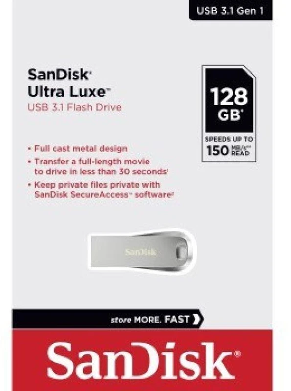 USB laikmena SanDisk Ultra Luxe 128 GB USB 3.1