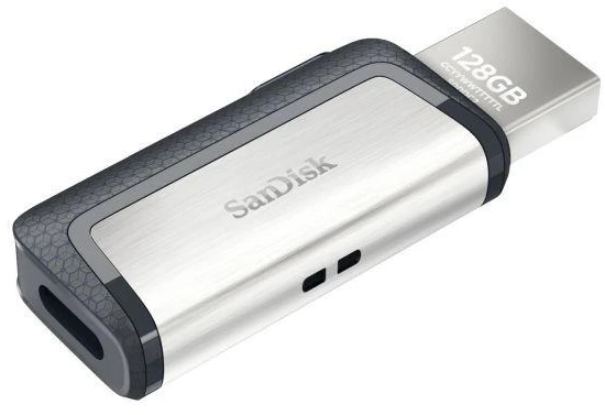 SanDisk Ultra SDDDC2-128G-G46 USB atmintinė (128GB; USB 3.1, USB-C; juoda)