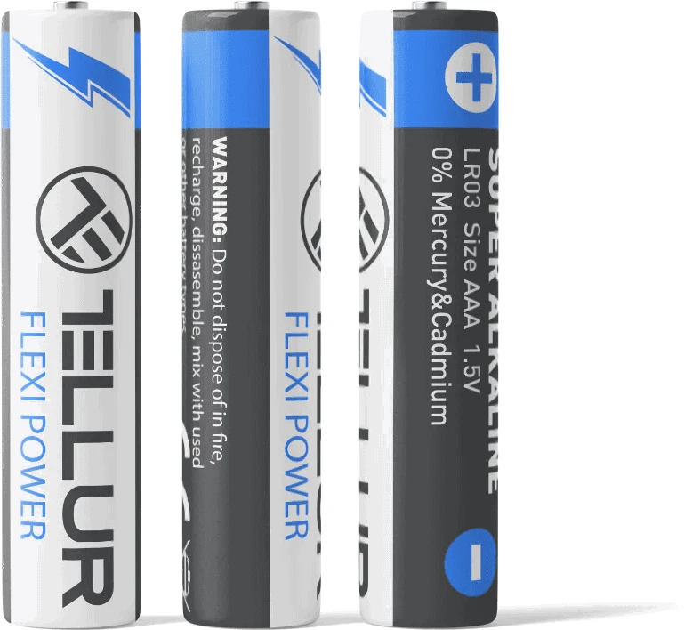 Šarminių AAA baterijų rinkinys Tellur Flexi Power, 1,5 V, 2 vnt