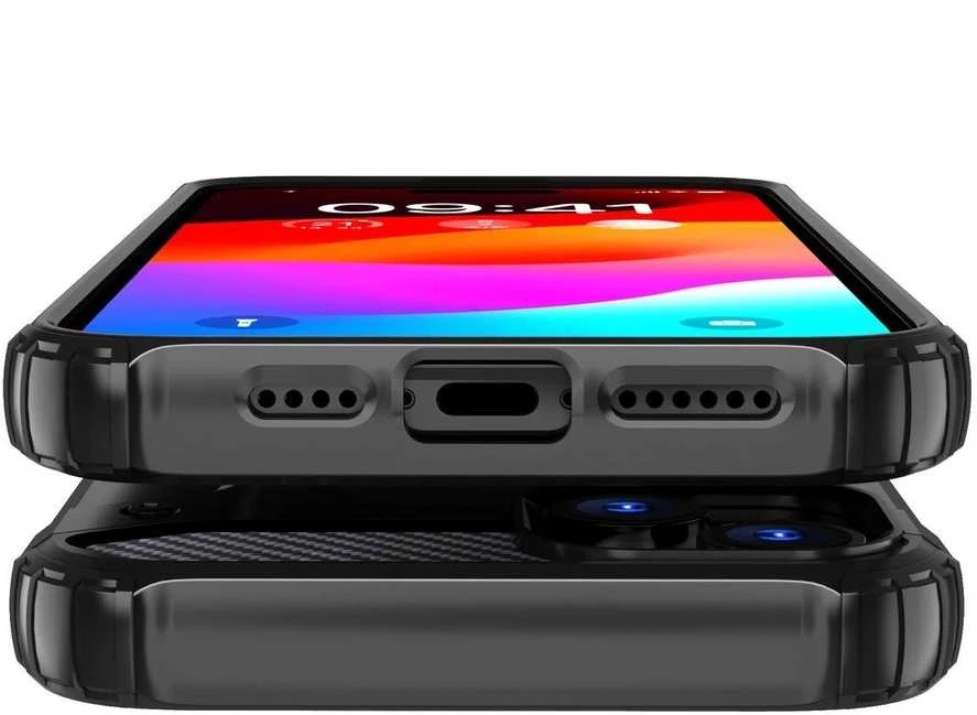 Hurtel Apple iPhone 15 Plus Hybrid Armor – dėklas telefonui juodos spalvos