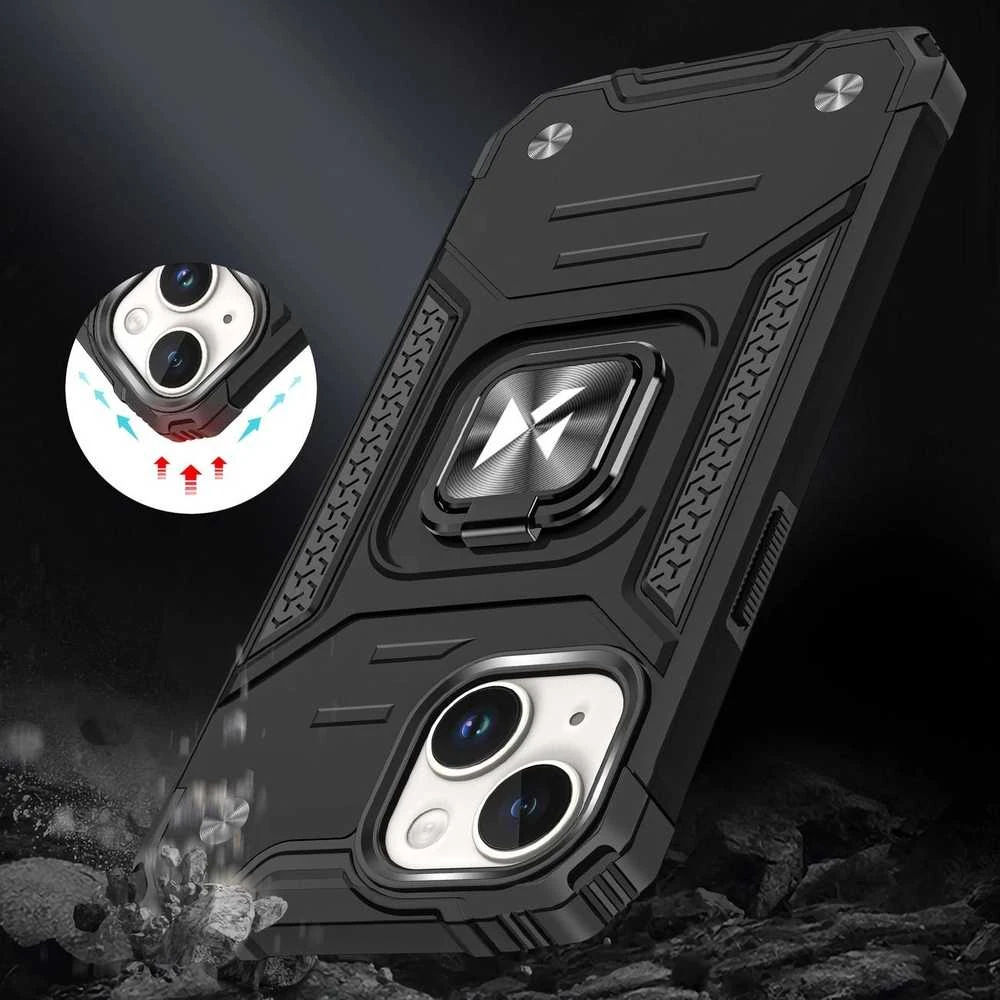 Armored a finger holder Apple iPhone 15 Plus Wozinsky Ring Armor – dėklas telefonui aukso spalvos