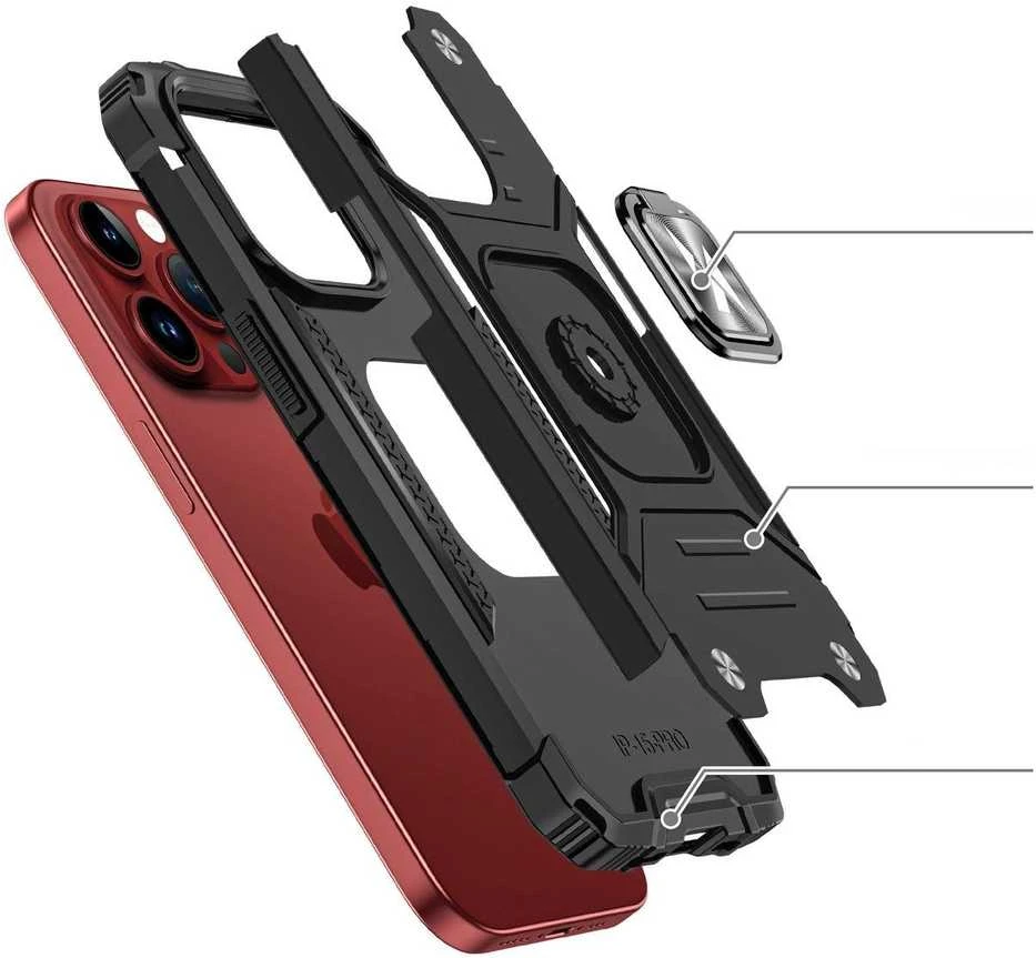 Wozinsky Ring Armor Apple iPhone 15 Pro Max Ring Armor - dėklas telefonui aukso spalvos
