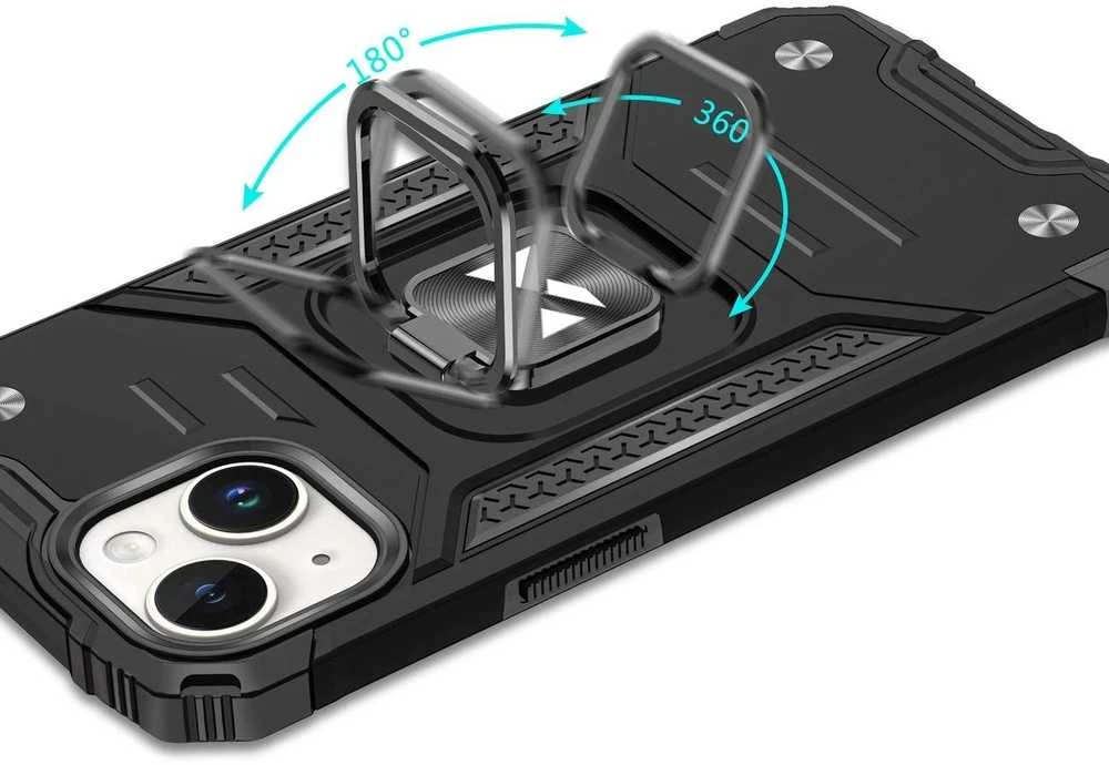 Wozinsky Ring Armor Apple iPhone 15 Plus iPhone 15 Plus Ring Armor – dėklas telefonui sidabro spalvos