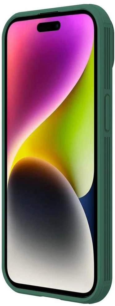 Nillkin CamShield Pro Magnetic Apple iPhone 15 Plus with Camera Protector – dėklas telefonui žalios spalvos