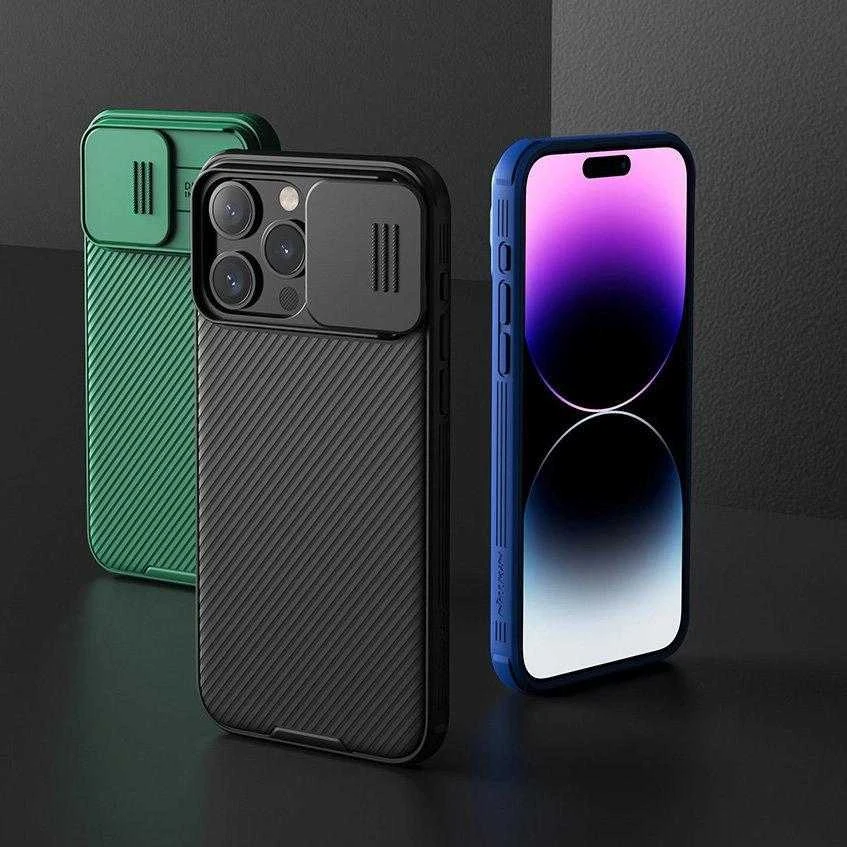 Nillkin CamShield Pro Magnetic Apple iPhone 15 Plus with Camera Protector – dėklas telefonui žalios spalvos