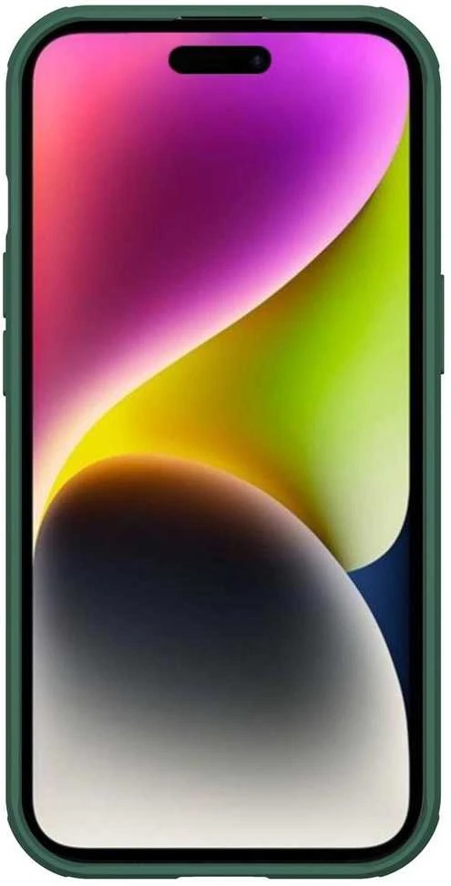 Nillkin CamShield Pro Magnetic Apple iPhone 15 Plus with Camera Protector – dėklas telefonui žalios spalvos