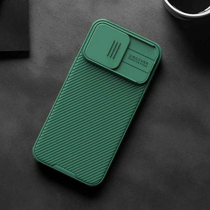 Nillkin CamShield Pro Magnetic Apple iPhone 15 Plus with Camera Protector – dėklas telefonui žalios spalvos