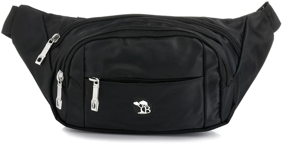 Saszetka nerka UNISEX kodura pojemna solidna juoda Beltimore C28