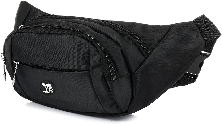 Saszetka nerka UNISEX kodura pojemna solidna juoda Beltimore C28