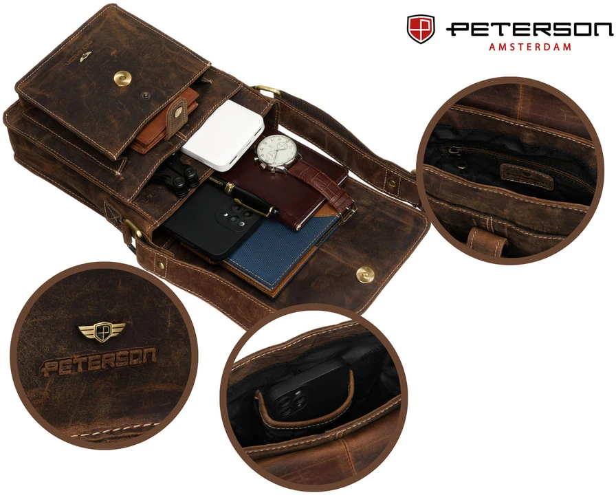 Rankinė vyrams Peterson, ruda R328