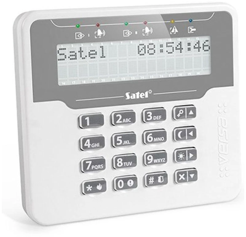 KLAVIATŪRA SIGNALIZACIJOS CENTRALEI VERSA-LCDM-WH SATEL