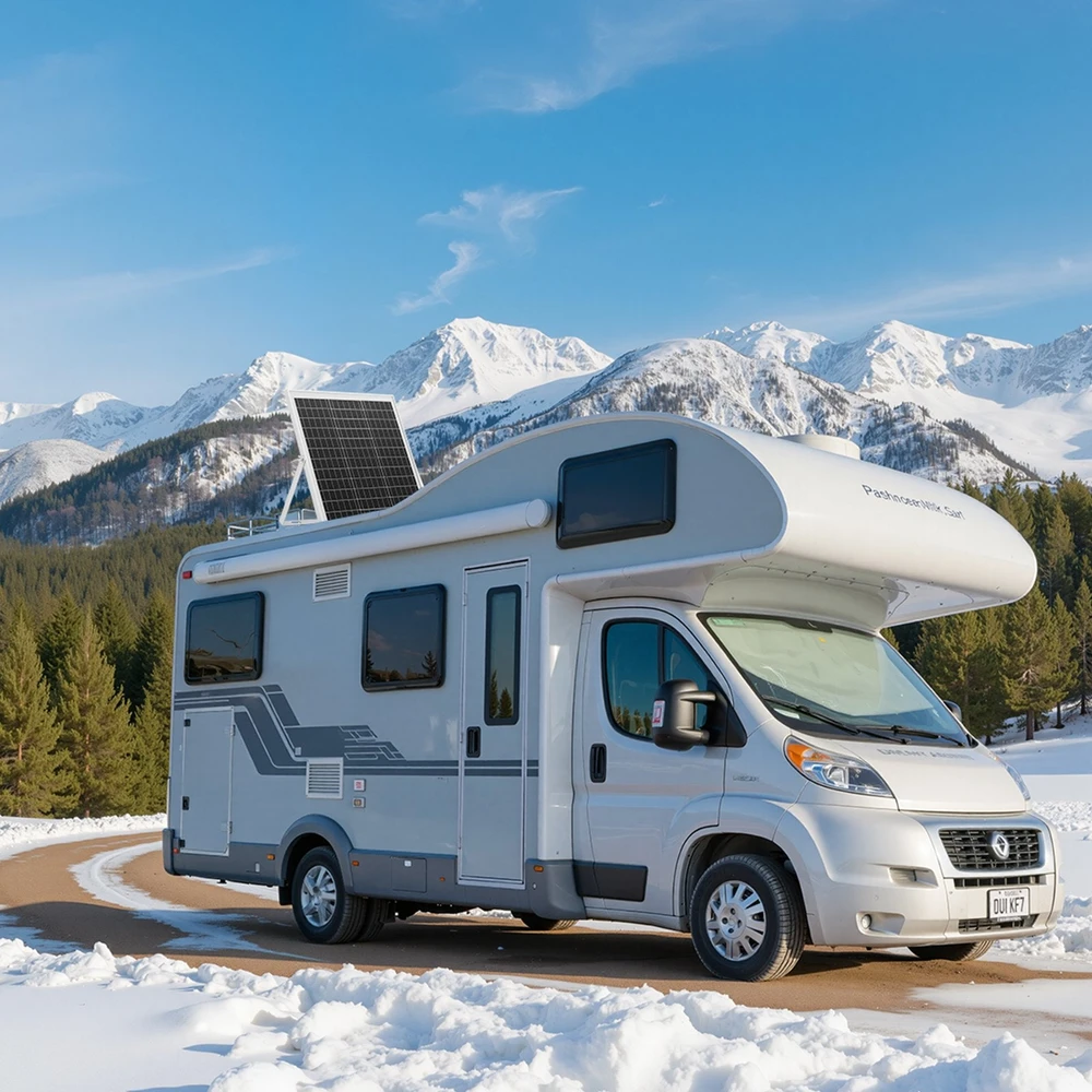 VEVOR 20W 12V saulės baterijų įkroviklis su laikikliu