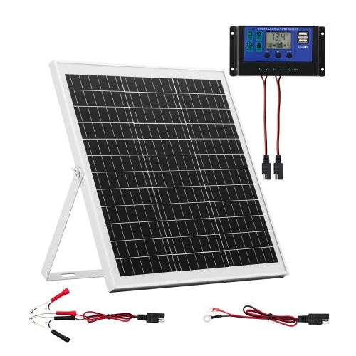 VEVOR 20W 12V saulės baterijų įkroviklis su laikikliu