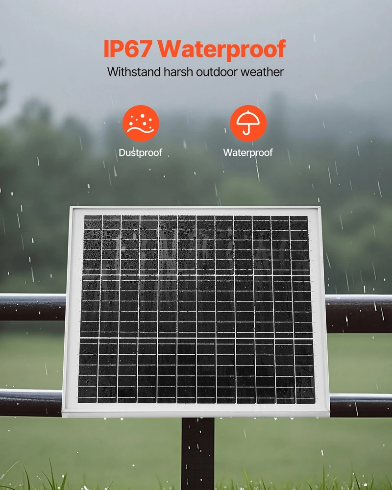 VEVOR 20W saulės baterijų įkroviklis su valdikliu