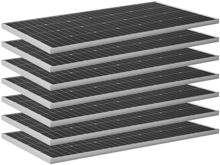 Saulės elektrinės komplektas VEVOR 1200W 24V, 3600W hibridinis inverteris ir 300Ah baterija