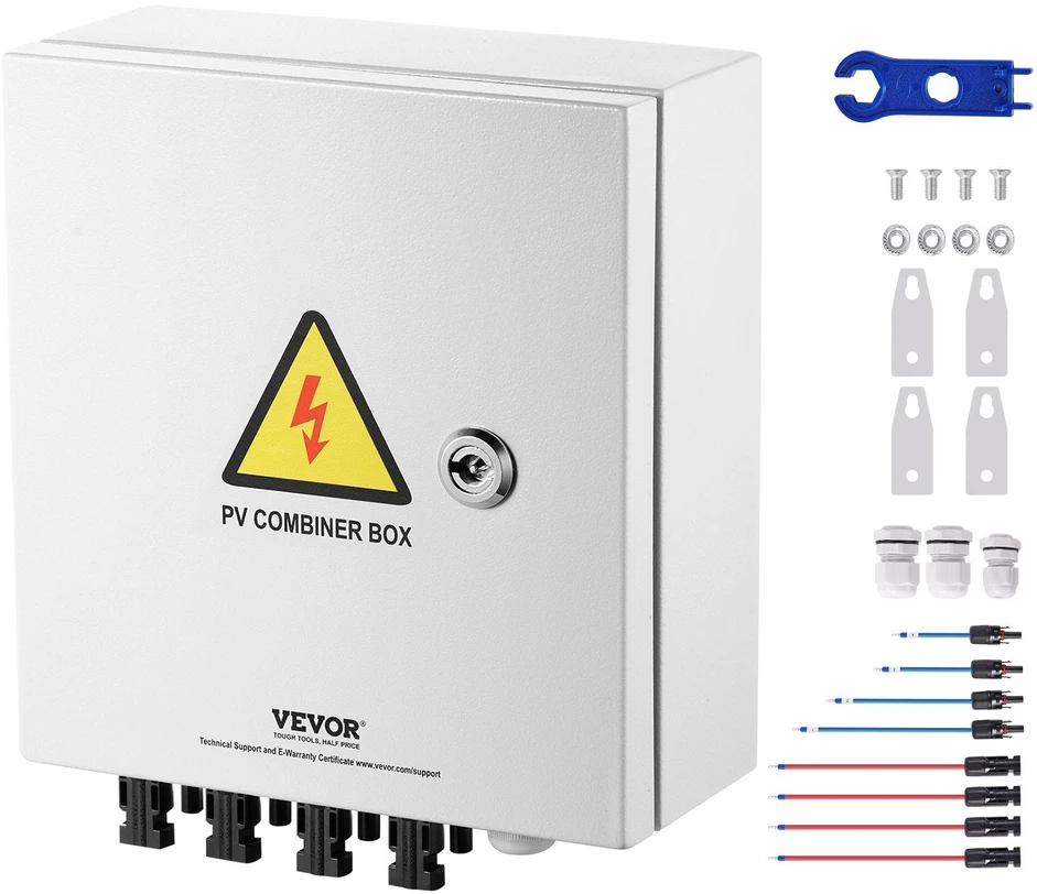 VEVOR Saulės fotoelektrinė kombinuoti dėžė 4 gijų 15A IP65