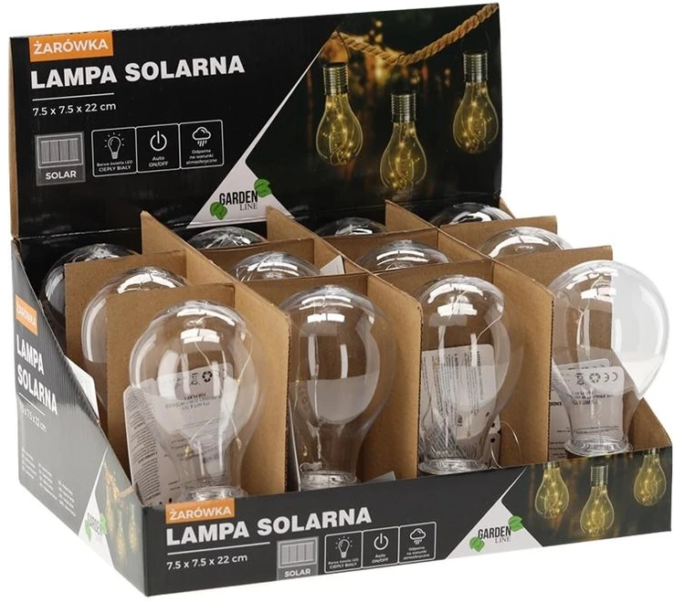 Saulės energija įkraunama sodo lempa „Lemputė“