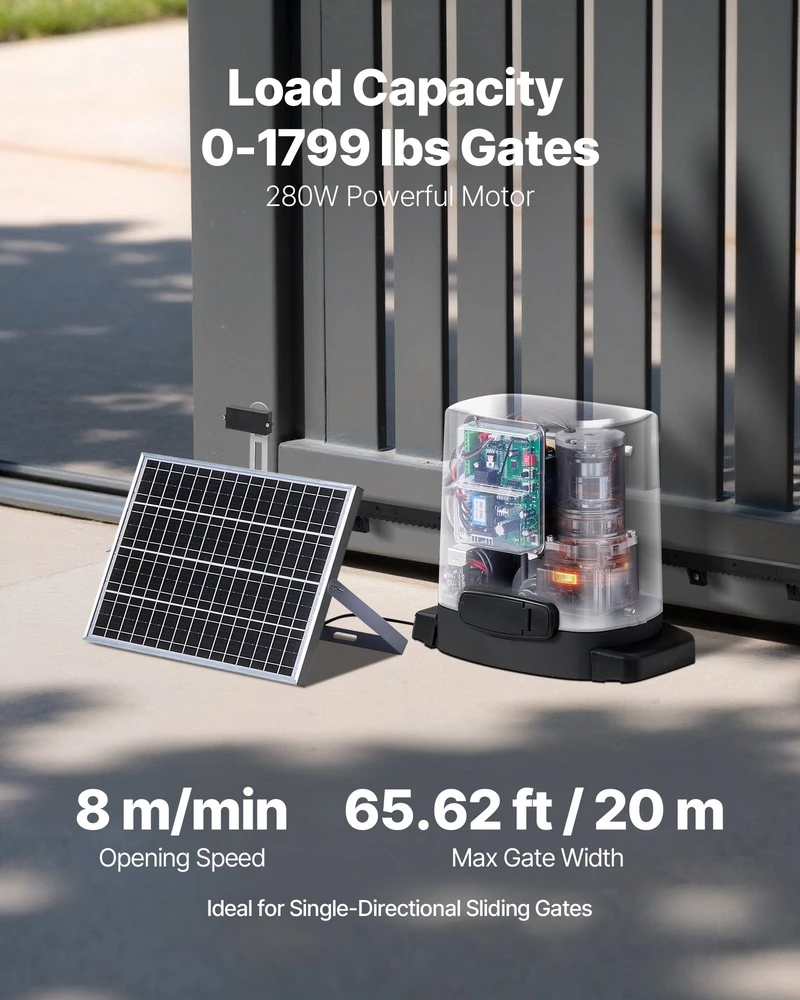 VEVOR 280 W saulės vartų atidarytuvas 816 kg