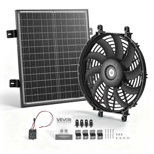 Saulės energija varomas palėpės ventiliatorius VEVOR JBSF-320D, 1300 CFM