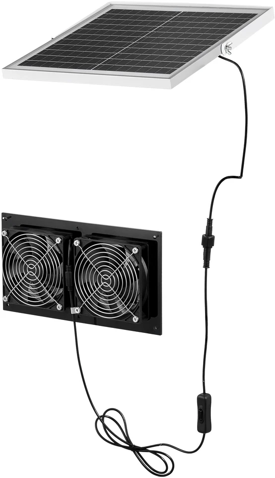 VEVOR Saulės energija varomas ventiliatorius šiltnamiams