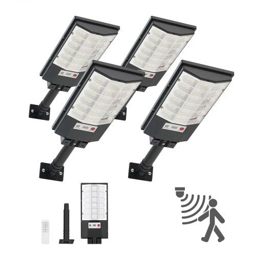 VEVOR 4 vnt. 500W saulės gatvių apšvietimo rinkinys