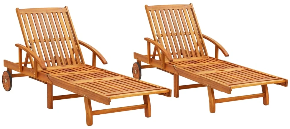Sofa Saulės gultai, 2vnt., akacijos medienos masyvas (2x310288)