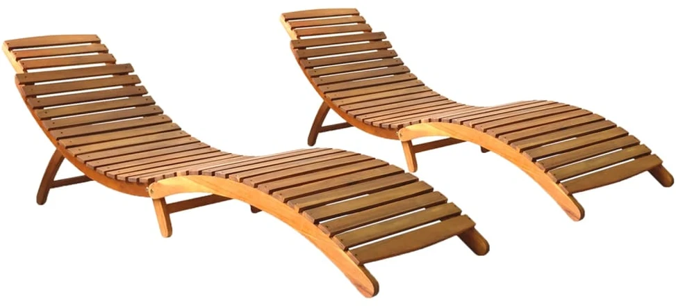 Sofa Saulės gultai, 2vnt., akacijos medienos masyvas (2x310166)