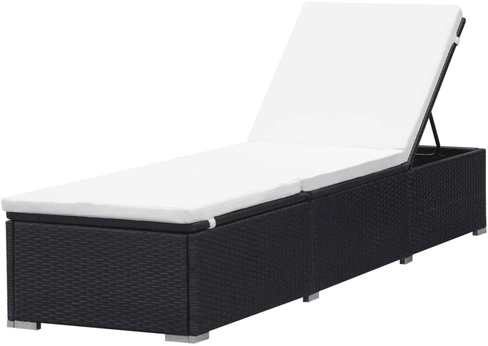 Sofa Saulės gultai su čiuž., 2 vnt., juodos sp., polirat. (2x44404)