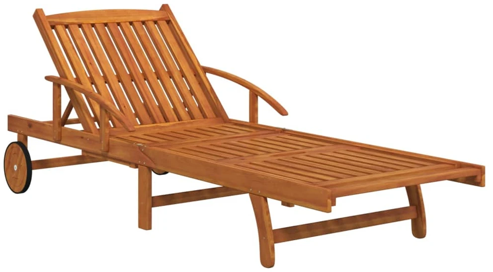 Sofa Saulės gultų ir staliuko komplektas, 2 dalių, akacijos masyvas