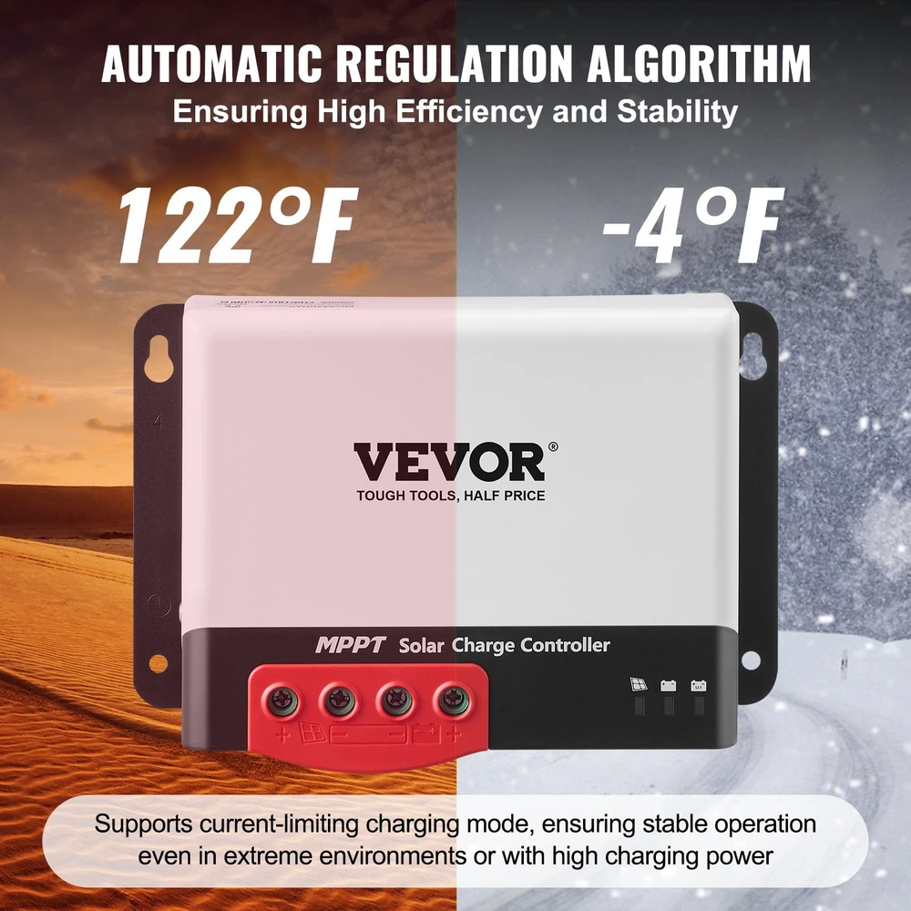 VEVOR MPPT saulės energijos valdiklis 50A su Bluetooth