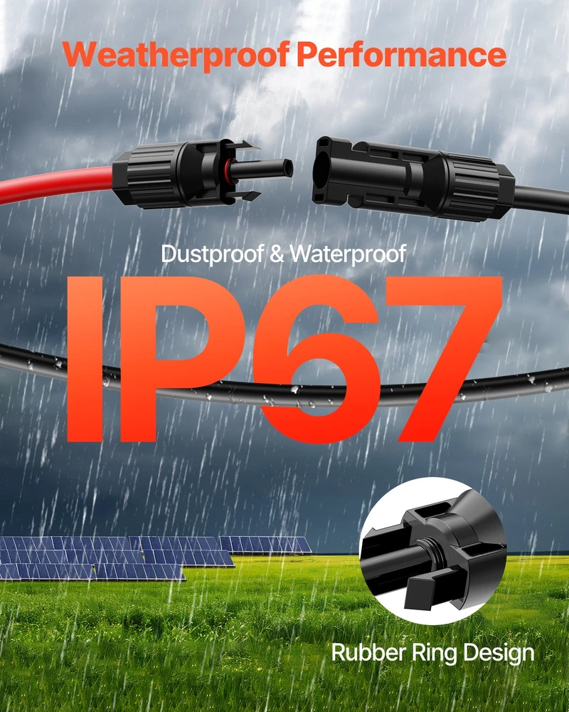 VEVOR 9.14 m saulės panelės pratęsimo laidas
