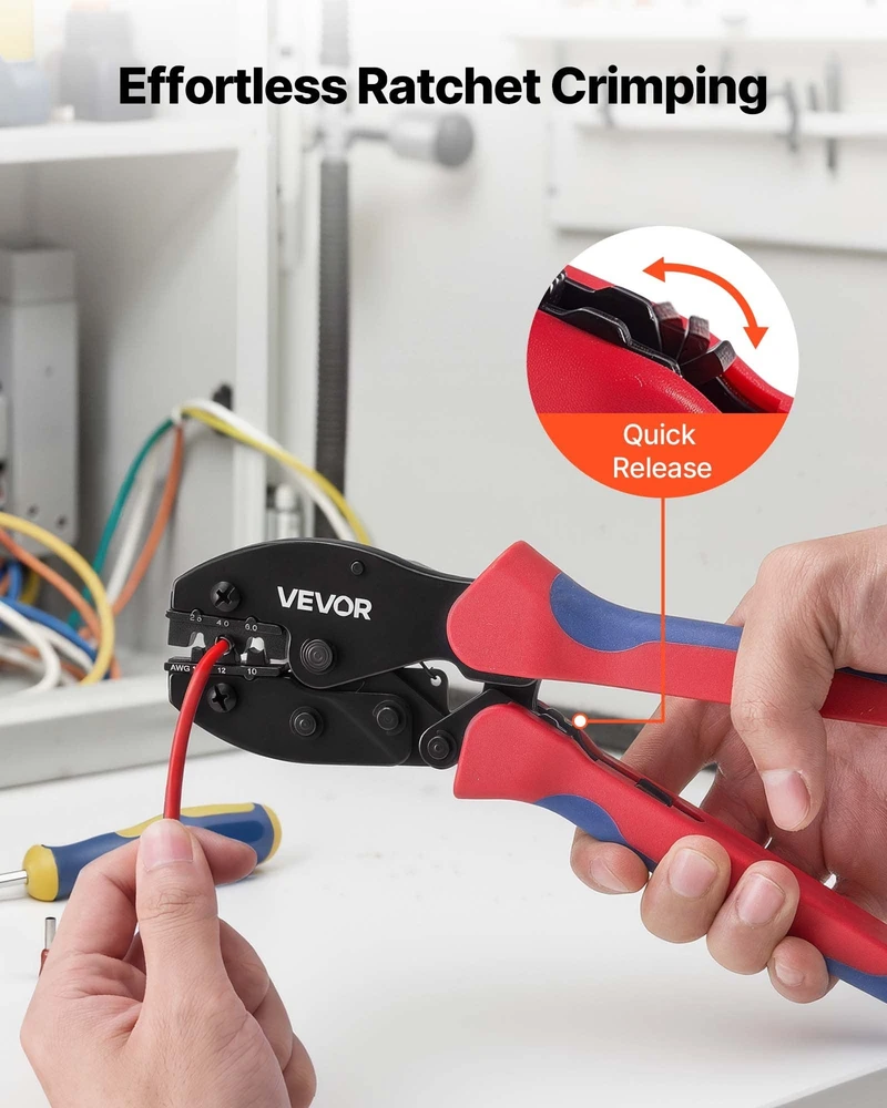 Saulės kolektorių jungčių užspaudimo replių rinkinys VEVOR FSE-2546B, 2.5-6 mm²