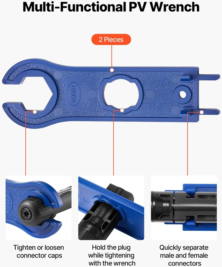 Saulės kolektorių jungčių užspaudimo replių rinkinys VEVOR FSE-2546B, 2.5-6 mm²