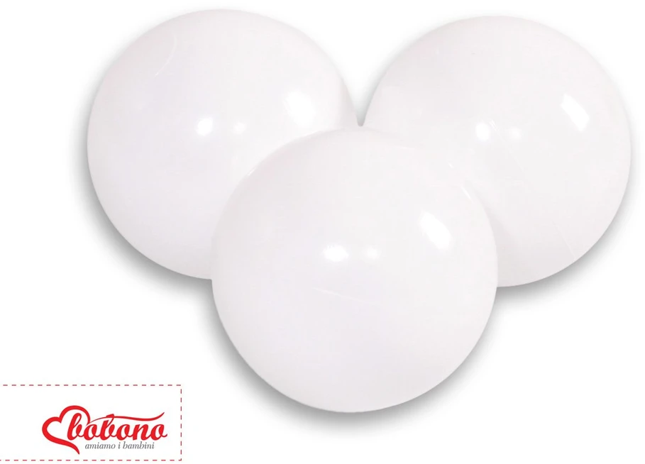 Sauso baseino plastikiniai kamuoliukai, 50 vnt., balti